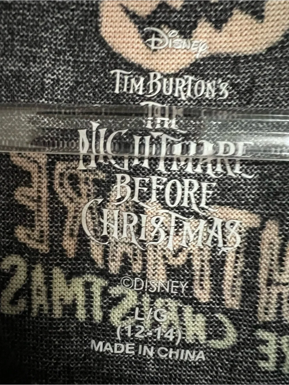 Nightmare Before Christmas Black Pajama Dress with Purple & Orange Accents - Picture 2 of 2